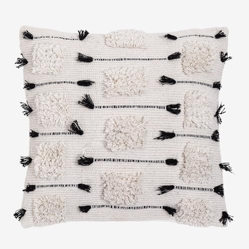 Sklum Feyre cuscino quadrato cotone 45x45 cm con pon pon