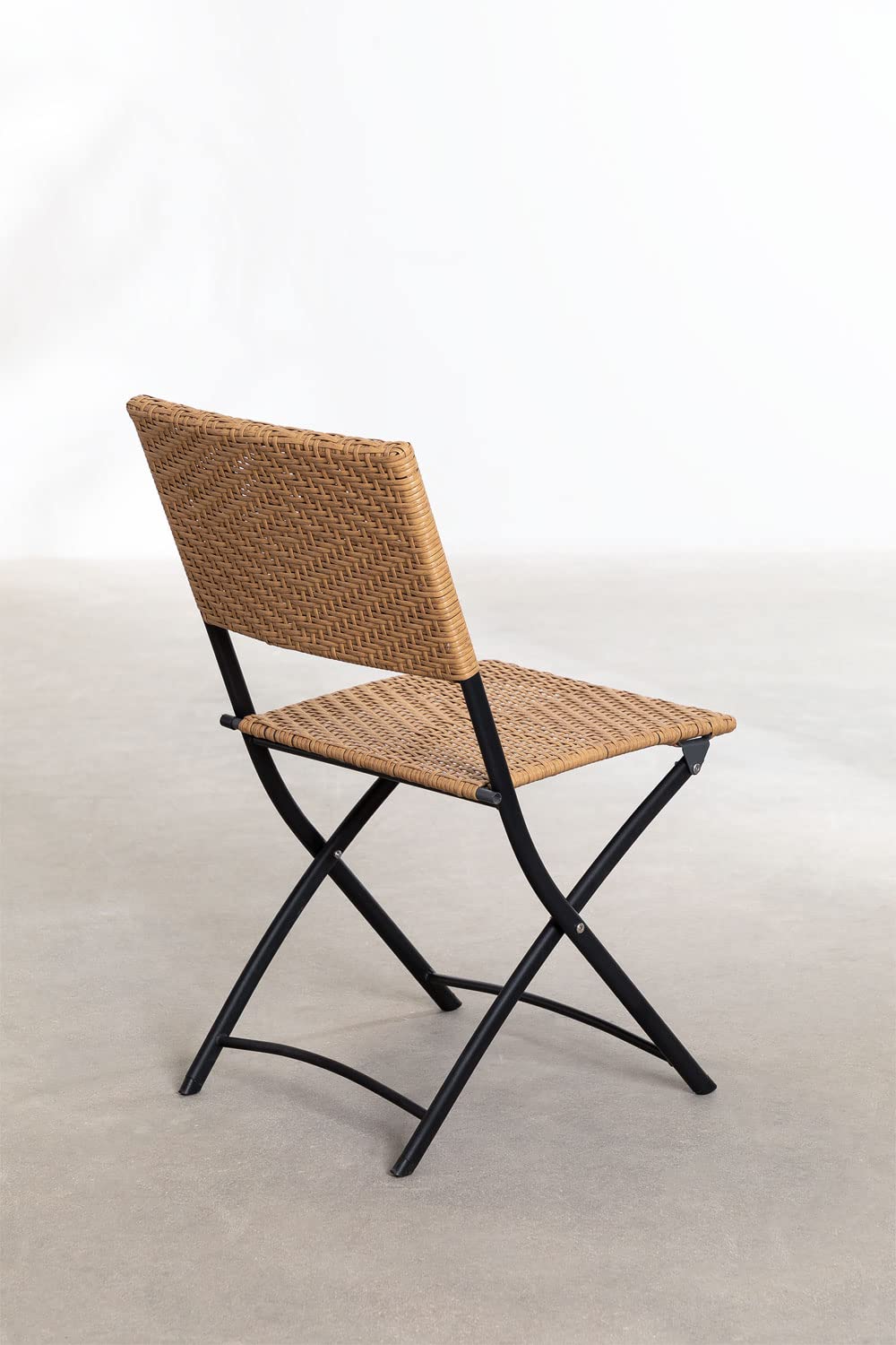 Sklum Beke set tavolo e 2 sedie pieghevoli natural rattan
