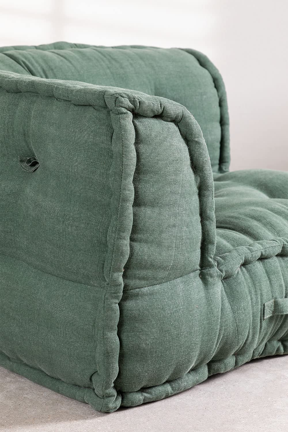 Sklum Dhel pouf divano verde eter cotone