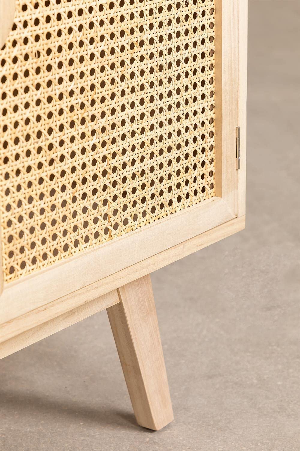 Sklum Ralik Style credenza alta legno naturale rattan