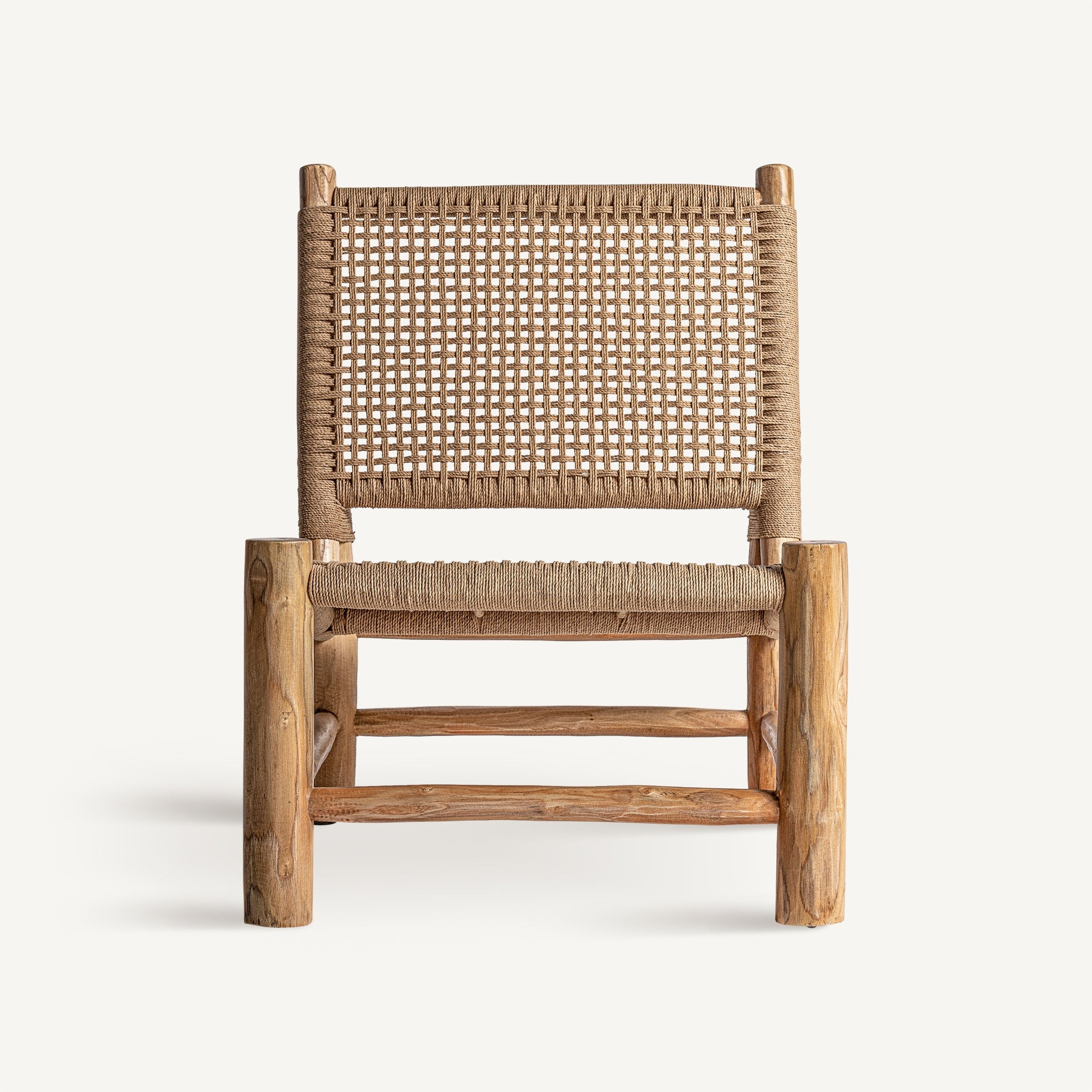 Bambua Mouzaki Poltrona in Teak e Corda Naturale