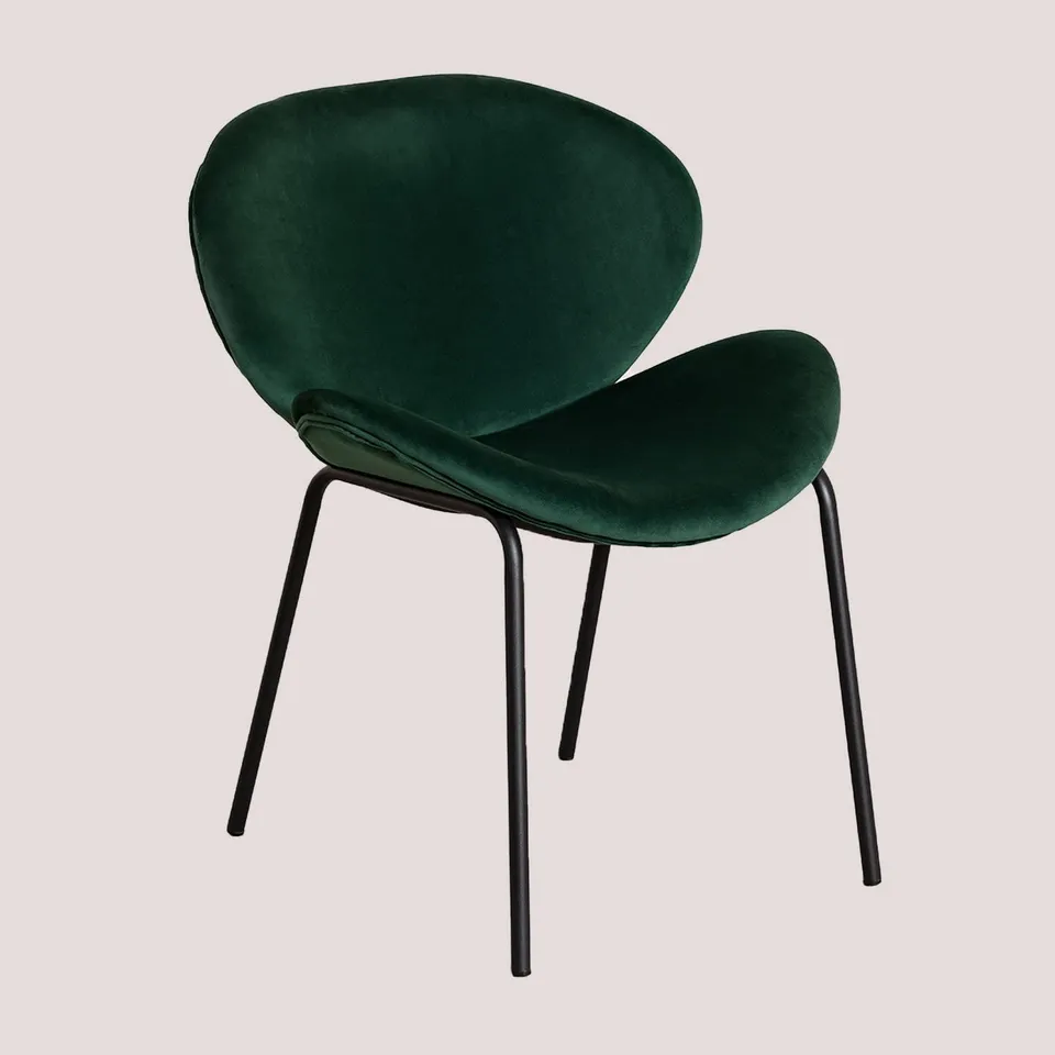 Sklum Fior sedia da pranzo velluto verde jungle