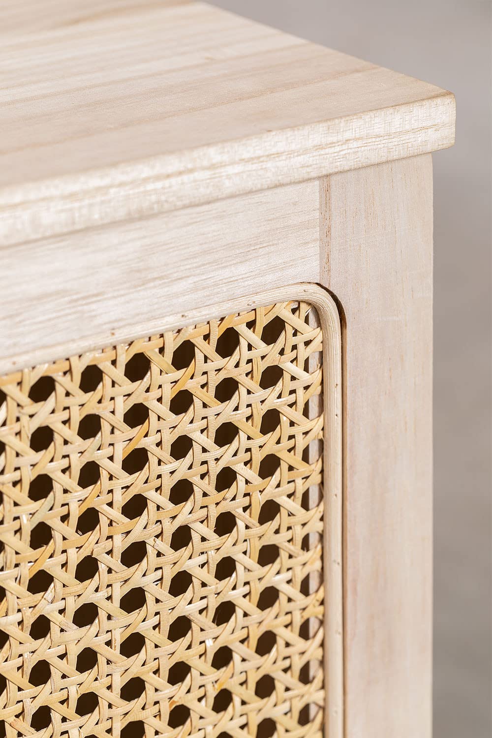 Sklum Ralik baule 80 cm in rattan e legno