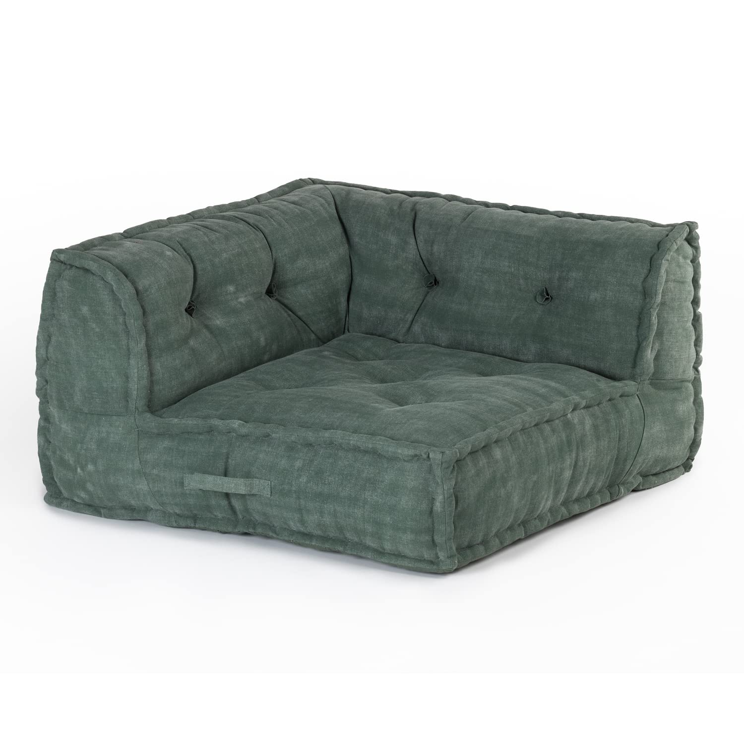 Sklum Dhel pouf divano verde eter cotone