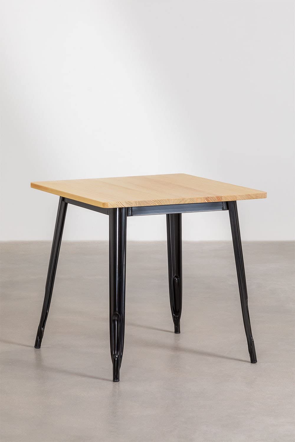 Sklum Lix tavolo quadrato 80x80 in legno e acciaio