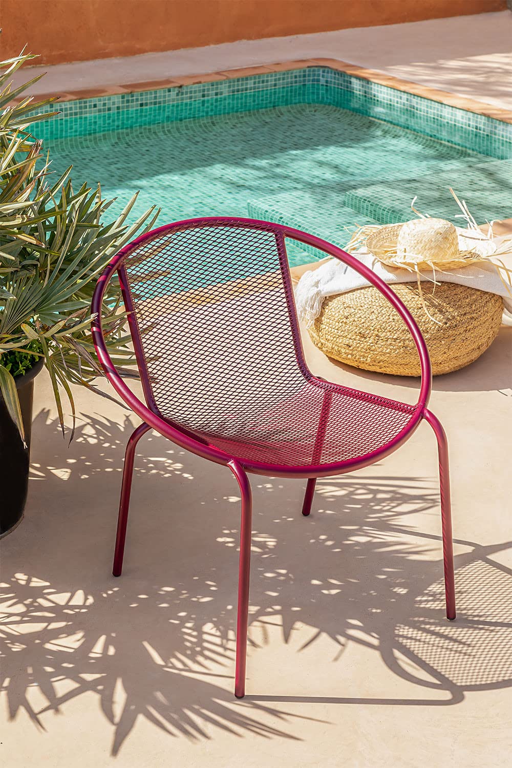 Sklum Dylha set 2 poltrone giardino rosso vino