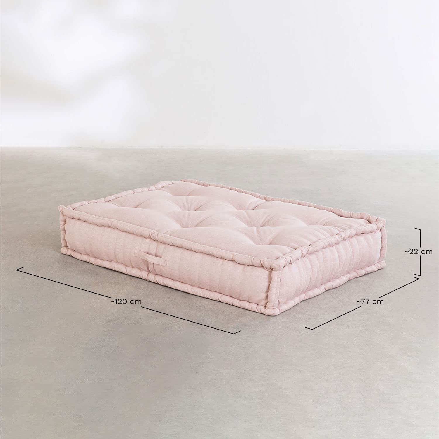 Sklum Dhel pouf cuscino doppio in cotone arancione mango