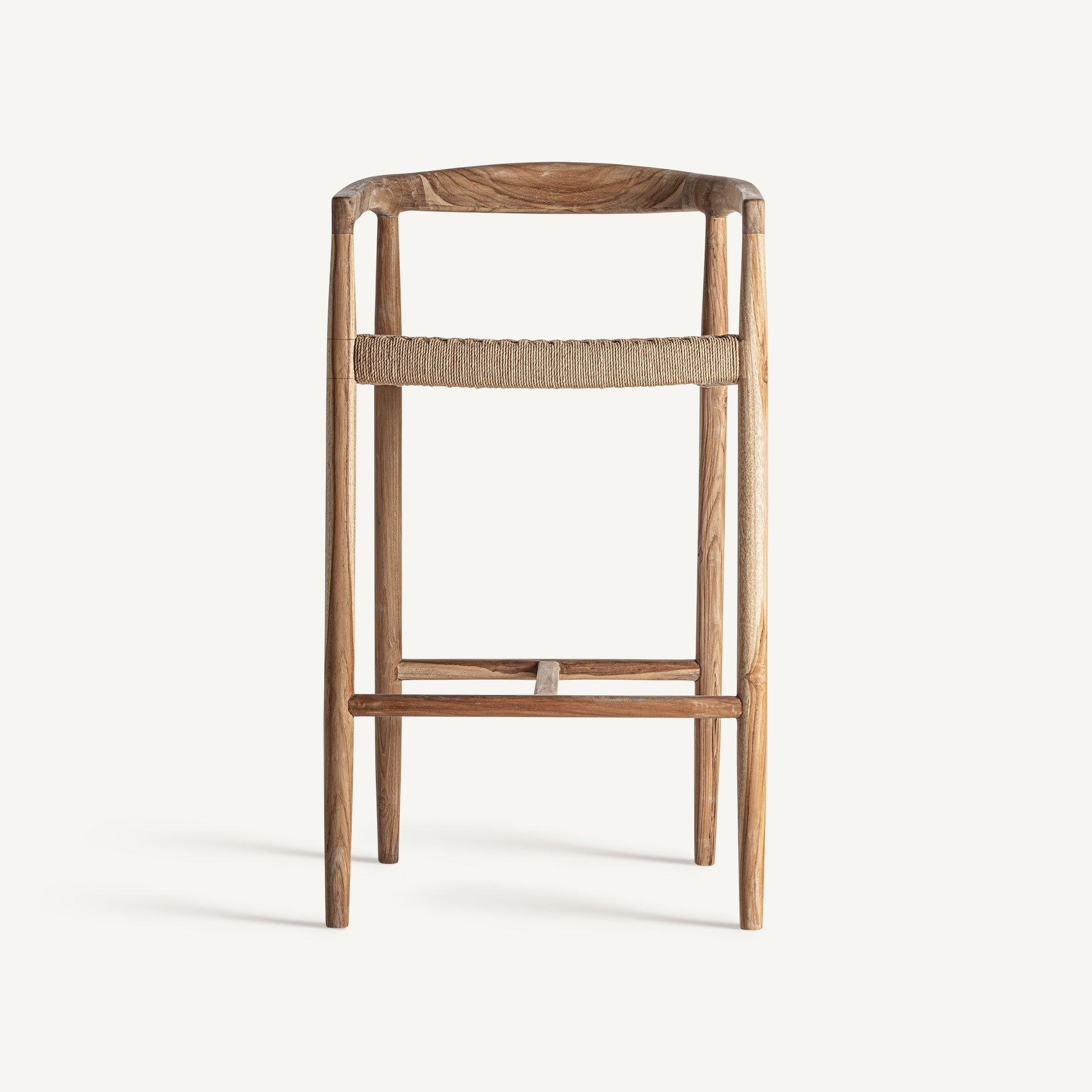 Bambua Caen Stool sgabello con braccioli in teak