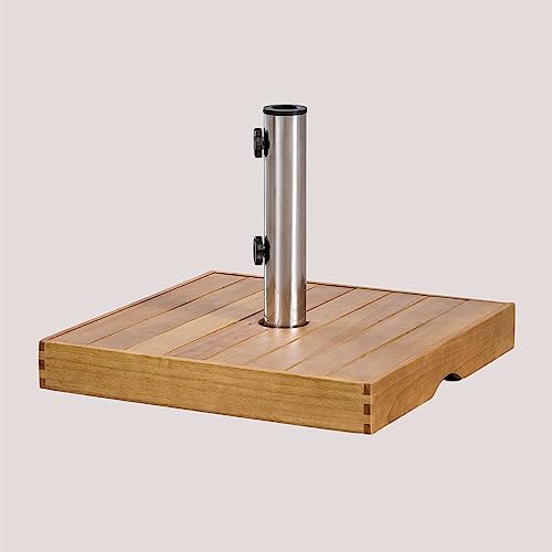 Sklum Canco Base Ombrellone Quadrata 48x48 cm in Legno