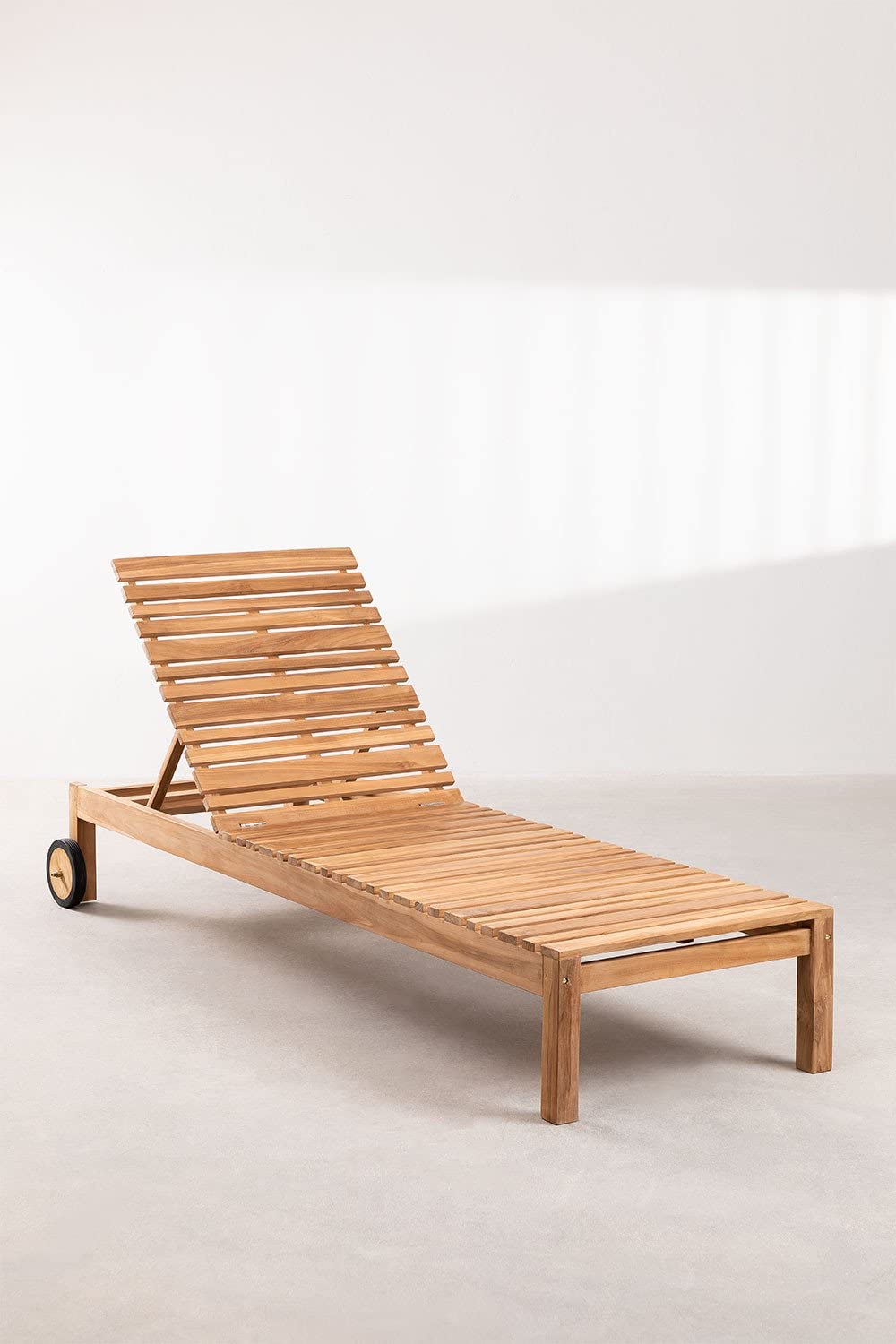 Sklum Kurni Lettino in Teak 208 cm con Ruote