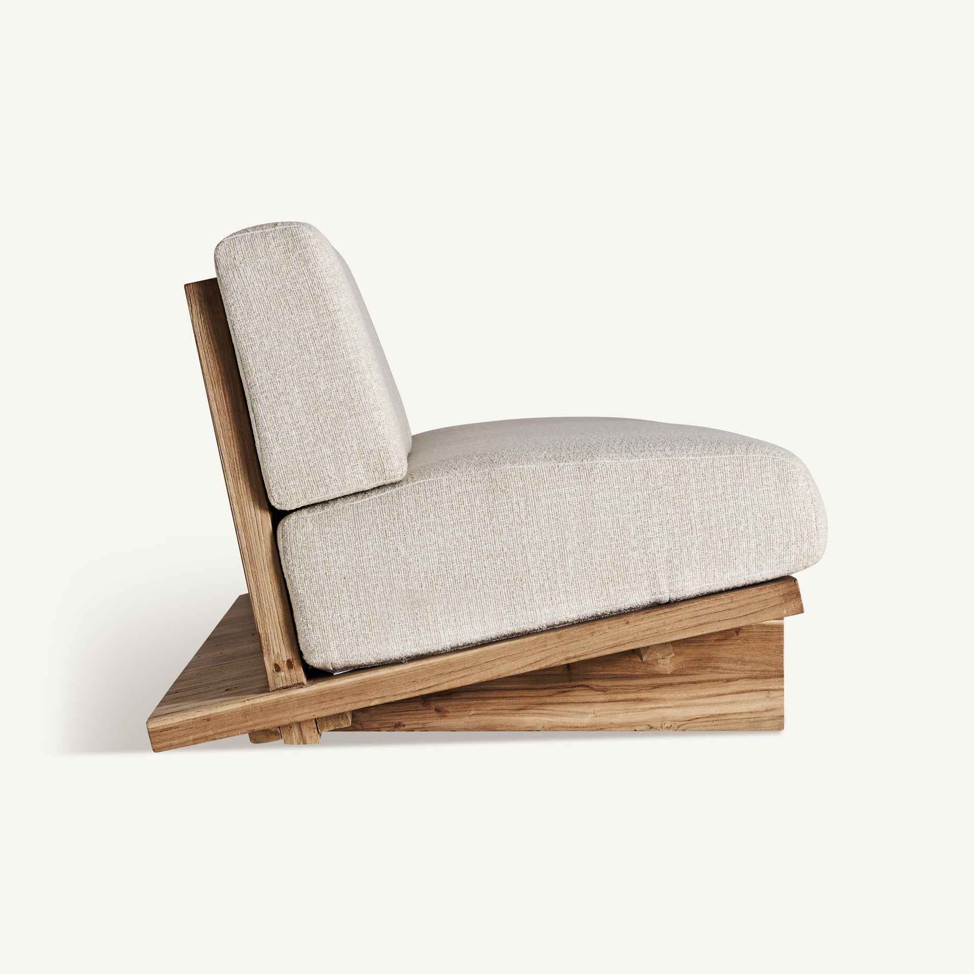 Bambua Pure Divano da Esterno Teak 3 Cuscini