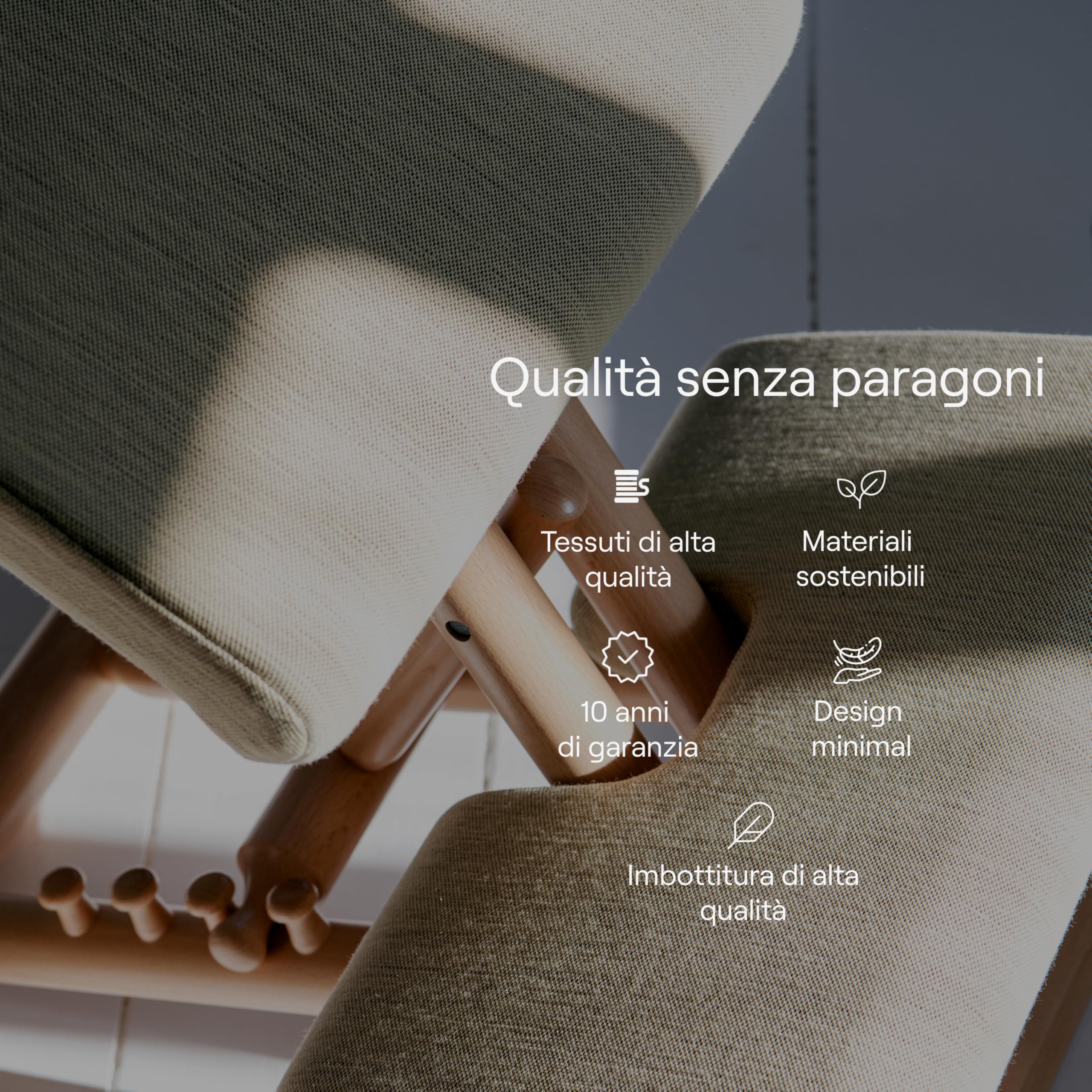 Varier Multi Sedia Ergonomica Pieghevole Natural Black postura