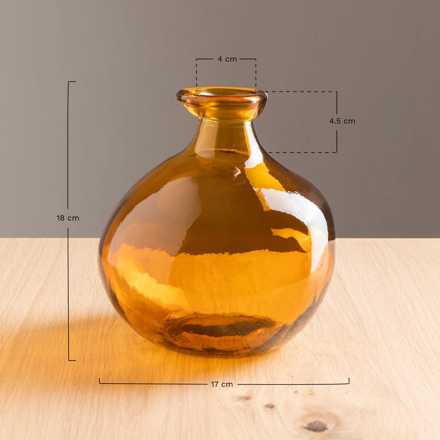 Sklum Jound vaso in vetro riciclato 18 cm