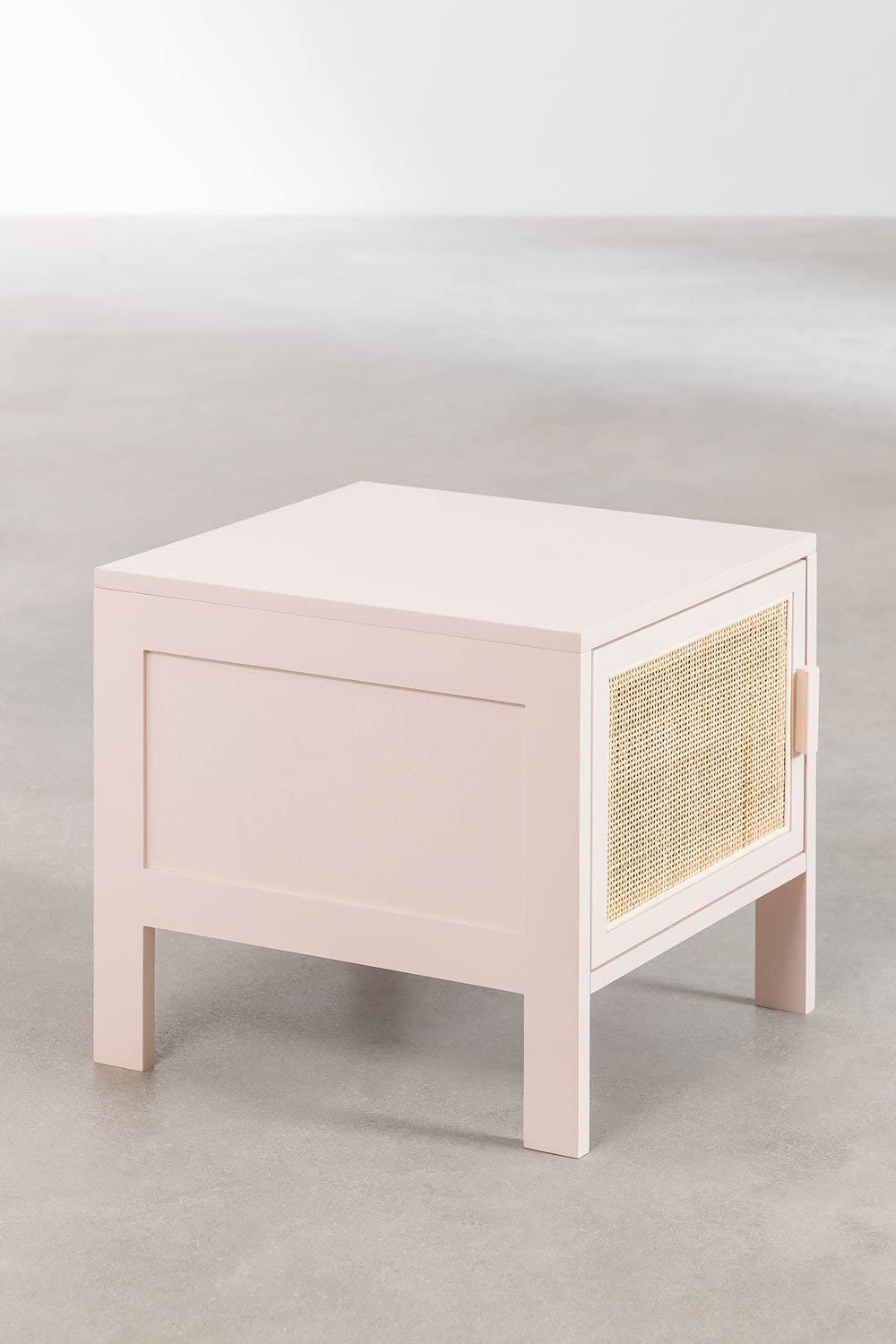 Sklum Reyna Kids comodino rattan 40 cm rosa nocciola