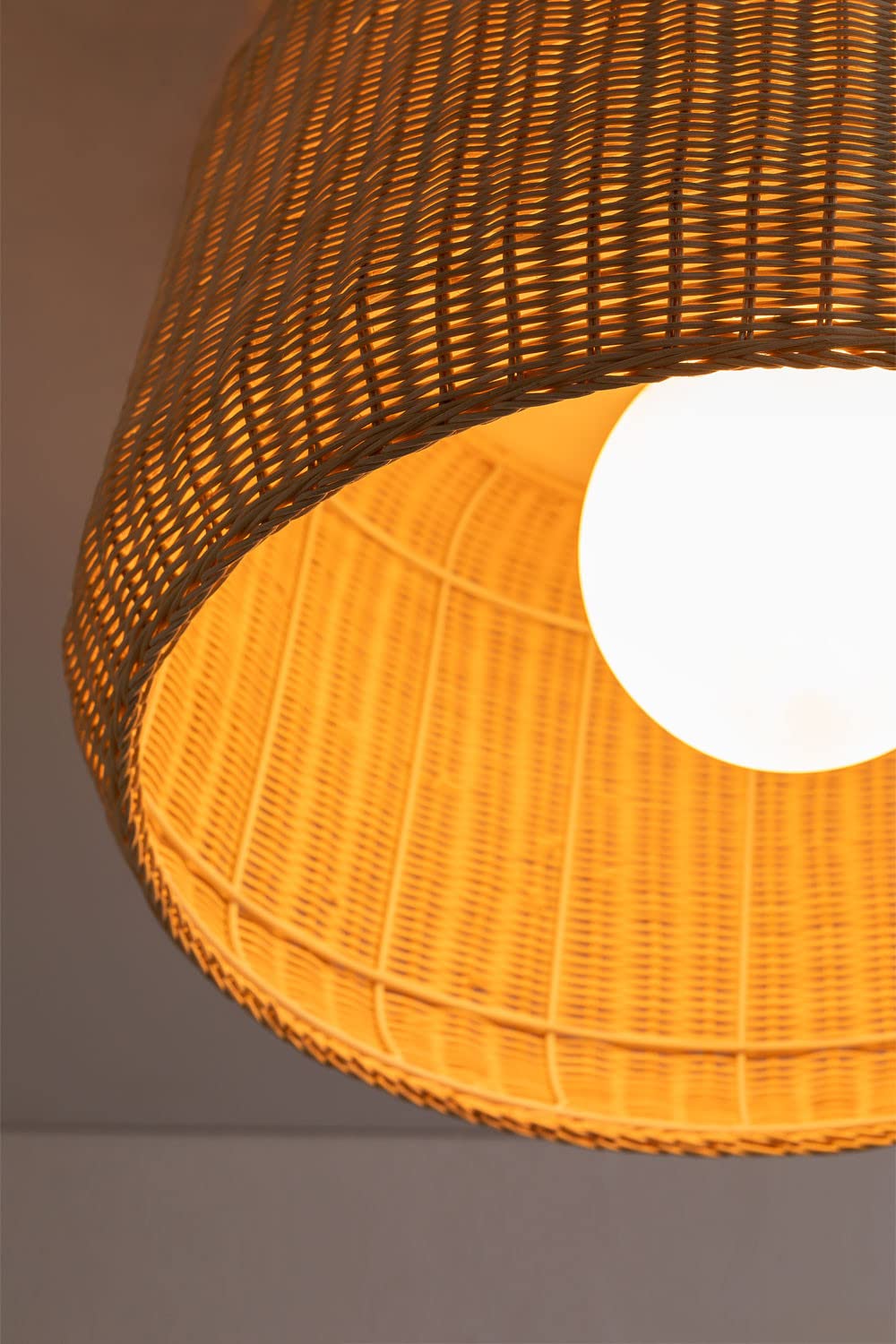 Sklum Okowa plafoniera in rattan naturale Ø41 cm