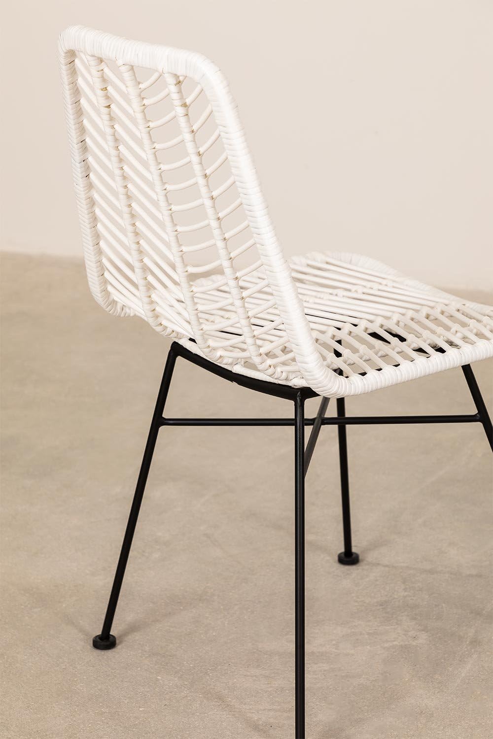 Sklum Gouda Colors sedia da giardino bianco nero in rattan