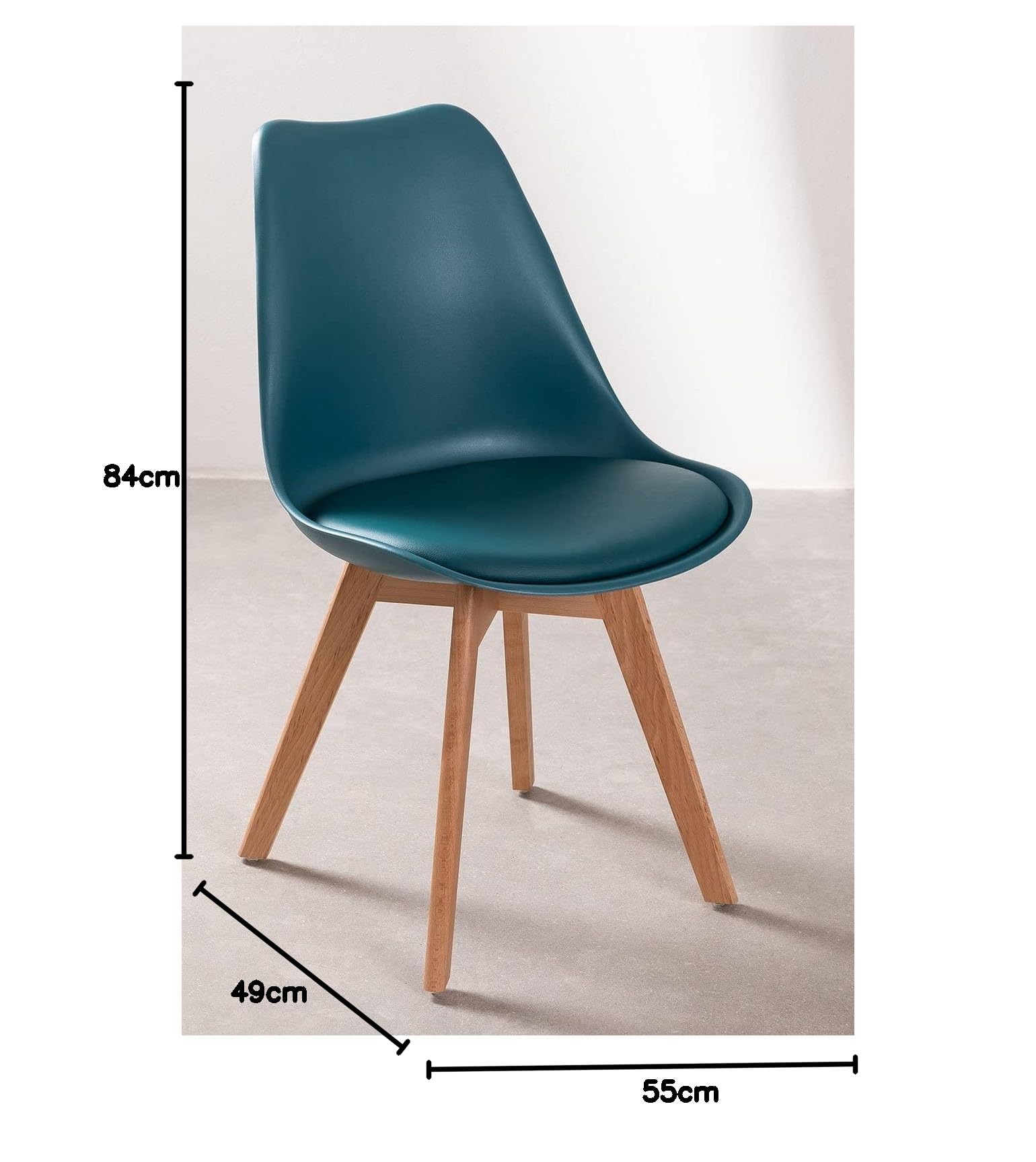 Sklum set 4 sedie pranzo nordiche polipropilene