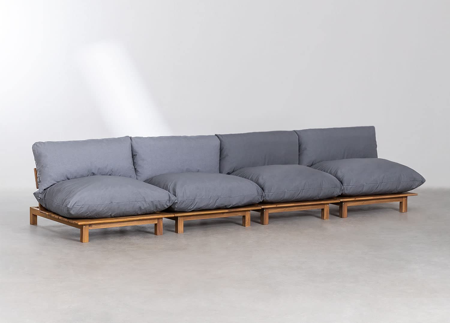 Sklum Brina divano modulare 4 pezzi acacia reclinabile