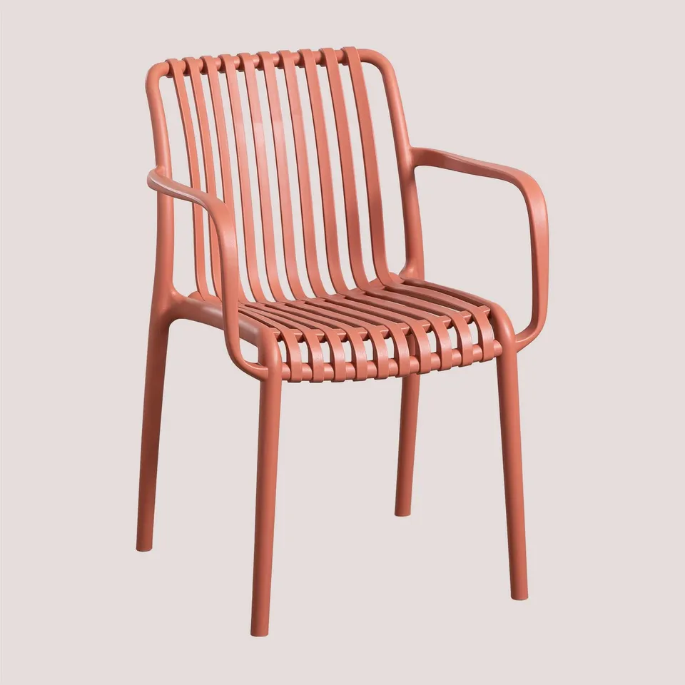 Sklum Wendell Sedia da Giardino con Braccioli Rosso Anti UV