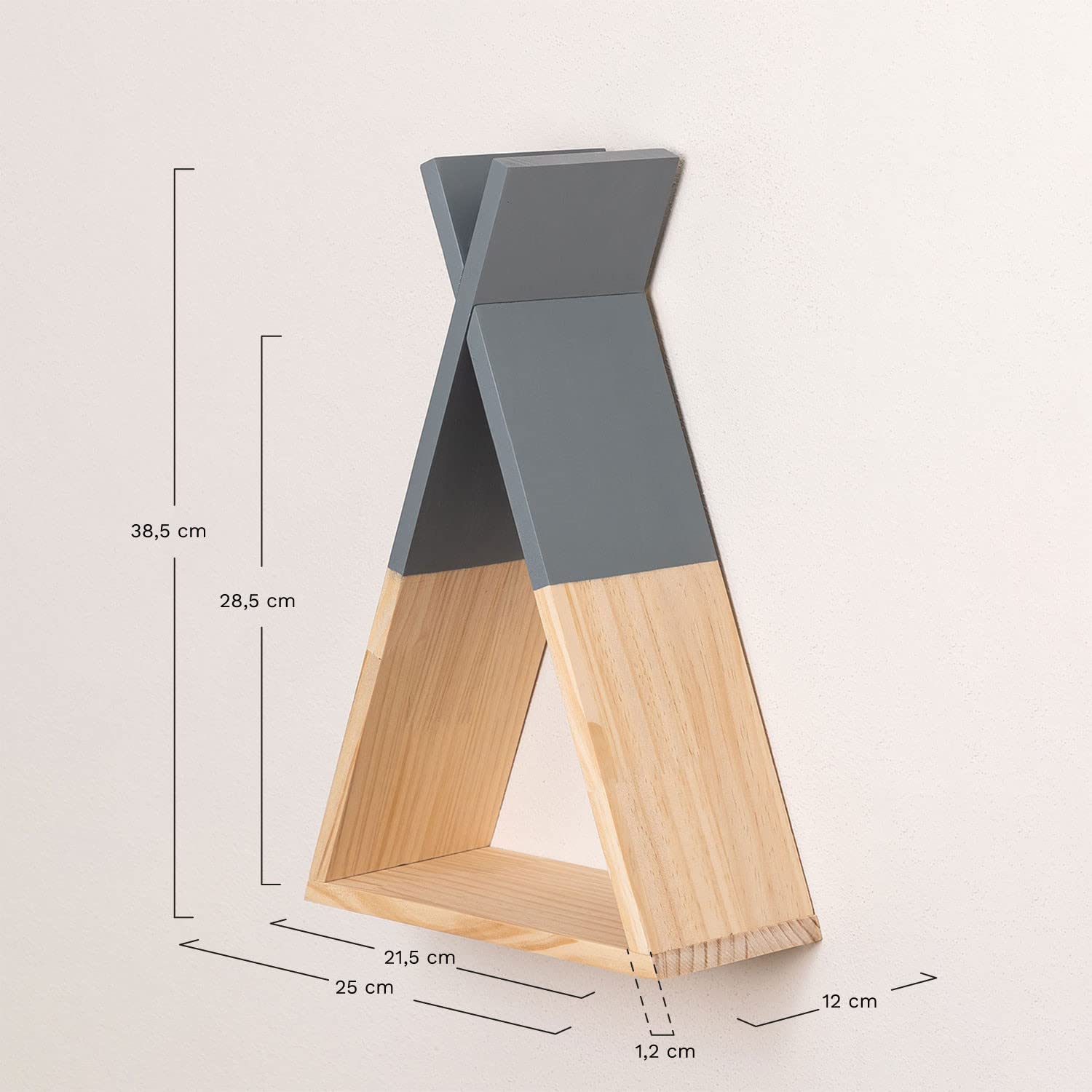Sklum Sius Kids mensola da parete legno pino verde menta