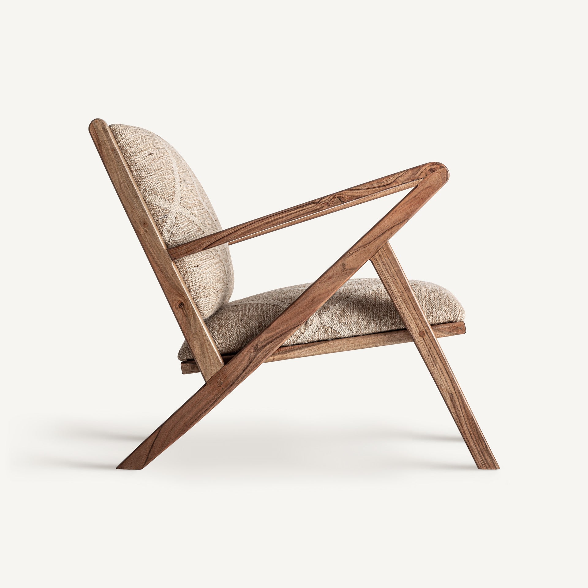 Bambua Elgin poltrona juta legno mango intrecciata