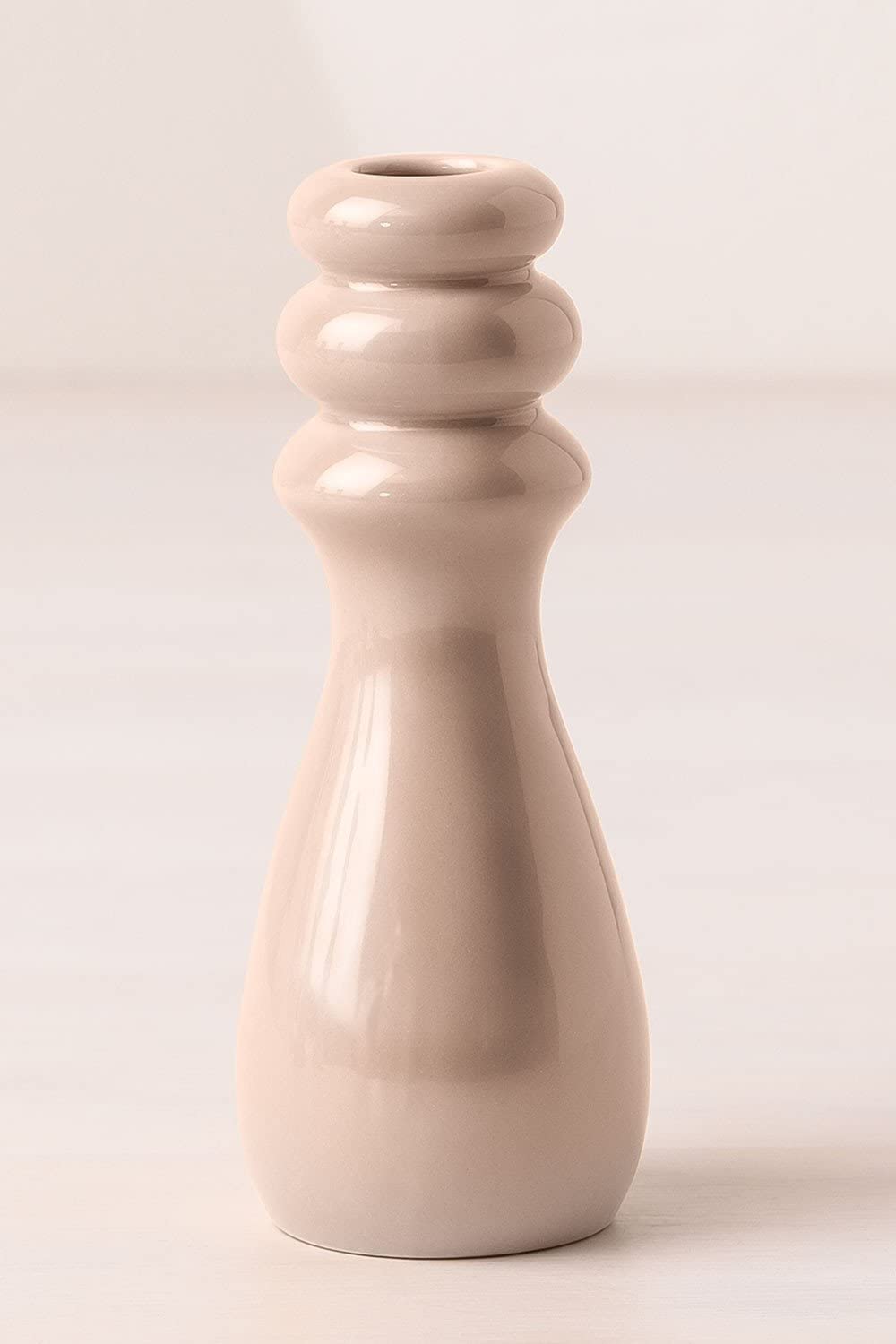 Sklum Alom vaso in ceramica beige lino 16 cm
