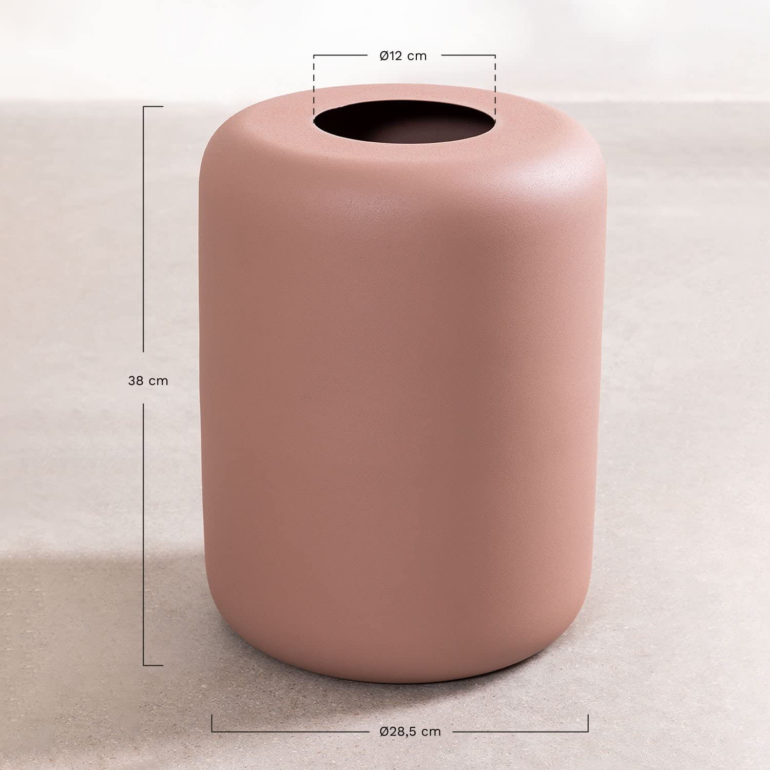 Sklum Dehli Rosa vaso in metallo geometrico