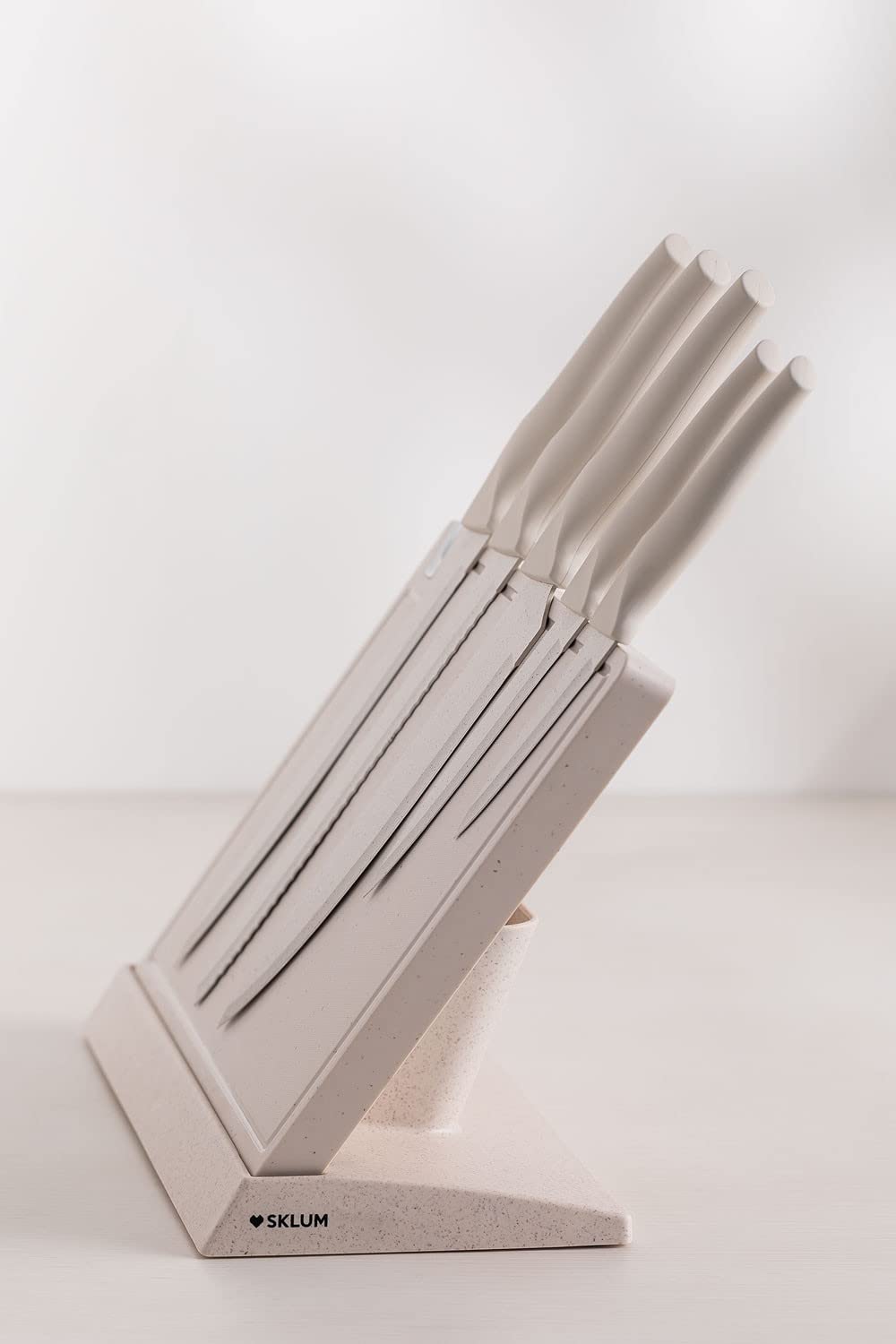 Sklum Cobo Gardenia Set 5 Coltelli da Cucina Bianco Acciaio