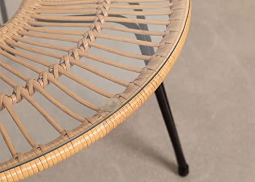 Sklum Kuman tavolino giardino rotondo rattan naturale Ø90 cm