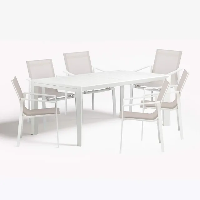 Sklum Starmi Eika Set da Giardino 180-240 cm Bianco