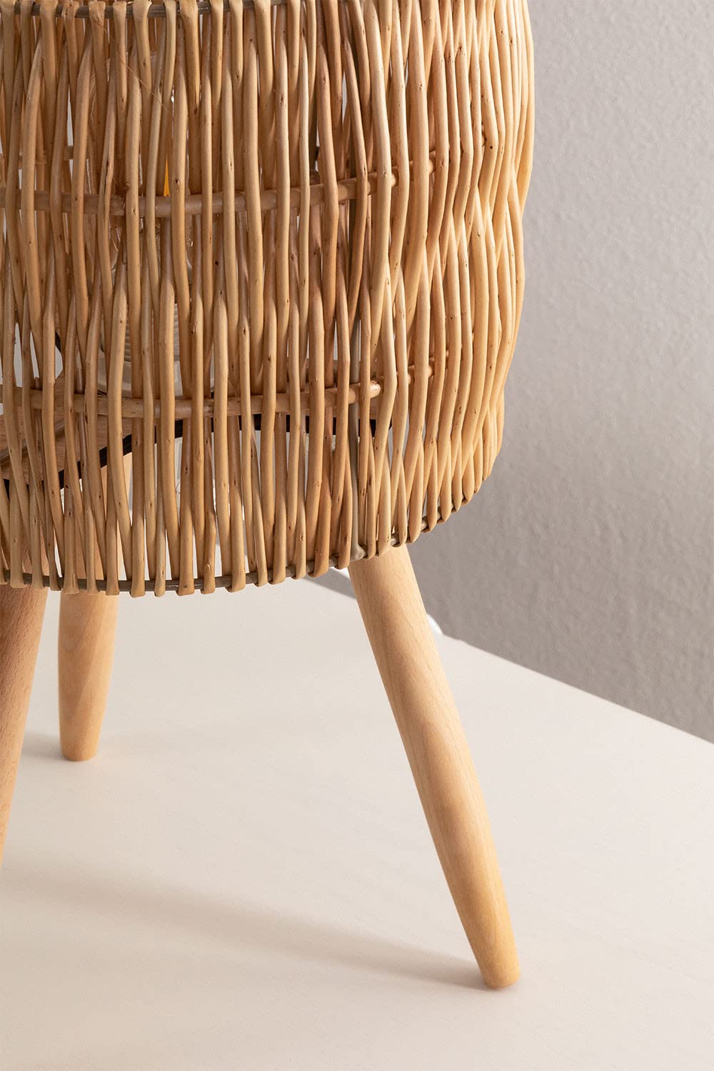 Sklum Mylton lampada da tavolo 41,5 cm vimini naturale