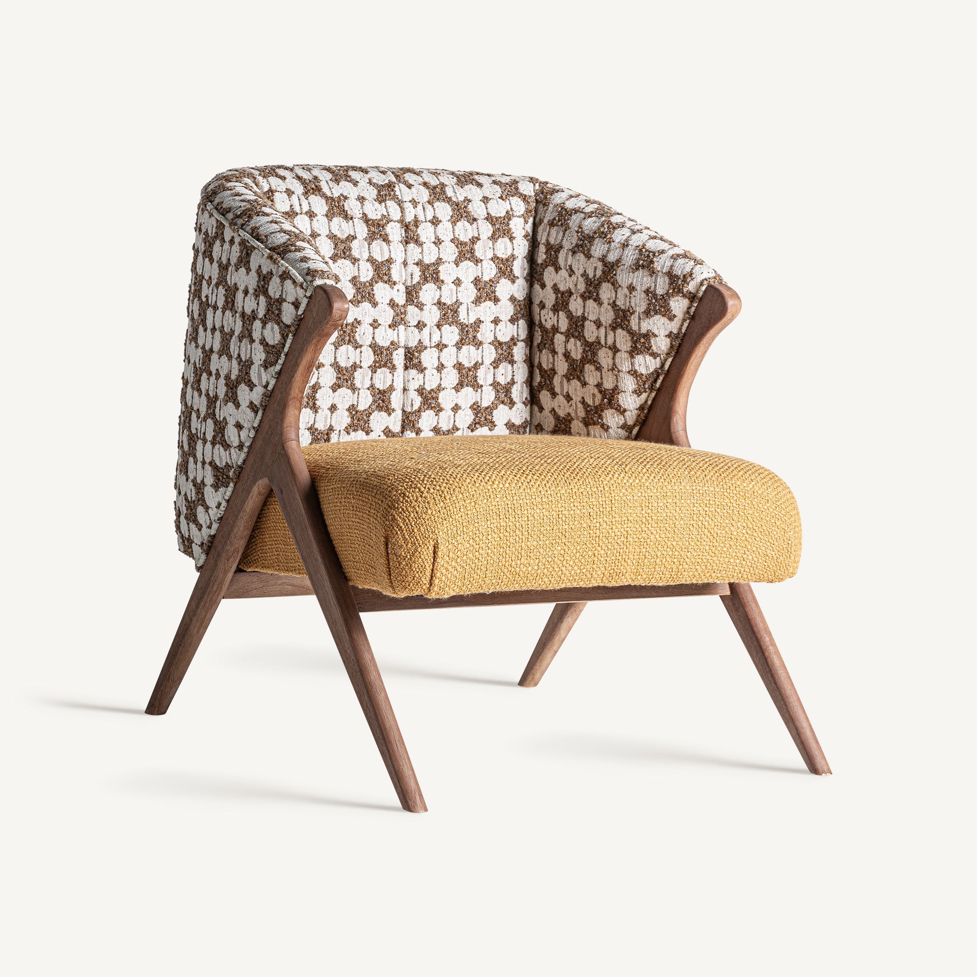 Bambua Kalesha poltrona lounge ocra legno pino