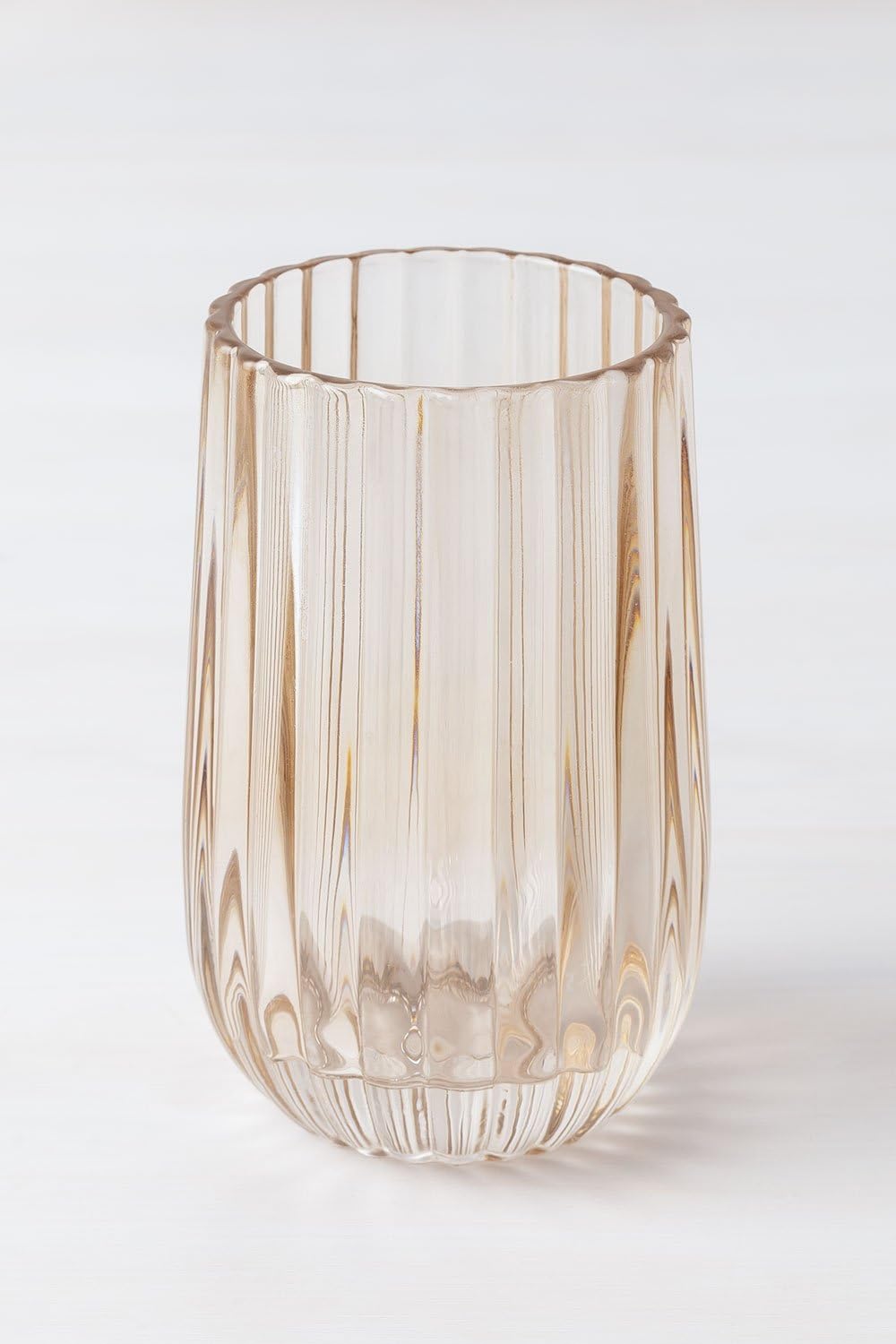 Sklum Izami vaso in vetro giallo oro trasparente 17,7 cm