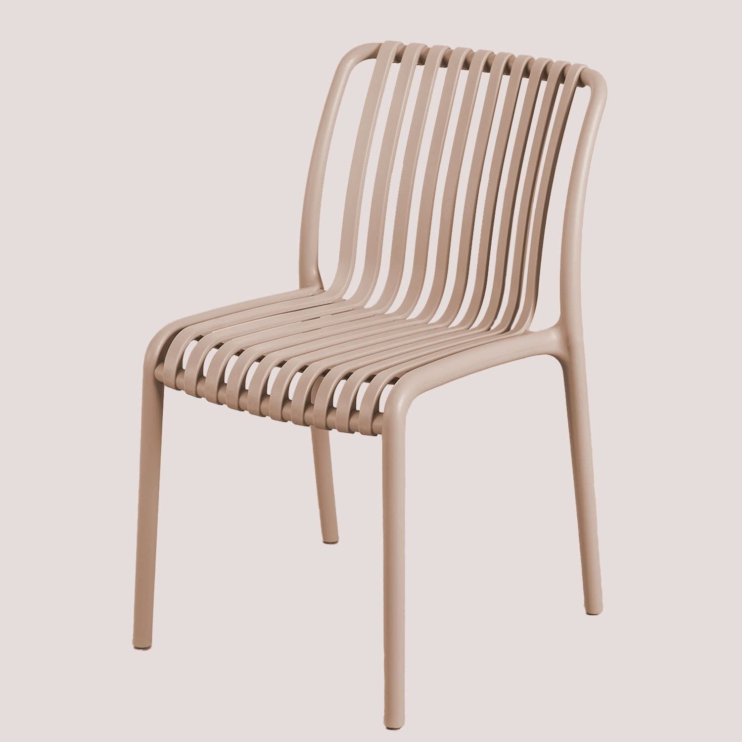 Sklum Wendell sedia impilabile beige mandorla