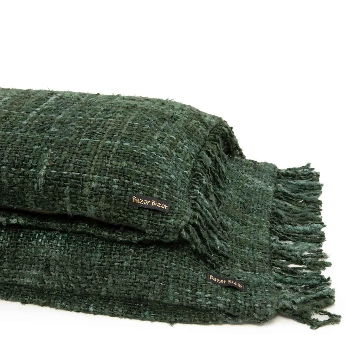 Bambua Oh My Gee copricuscino cotone verde bosco 35x100