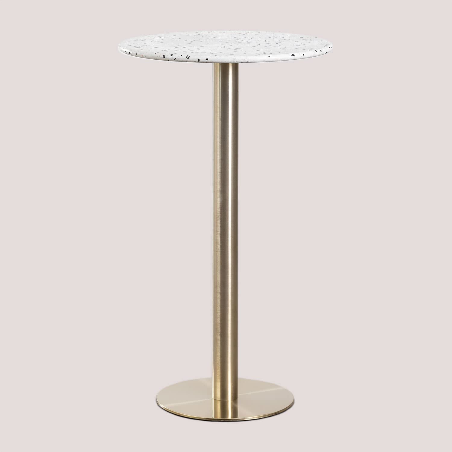 Sklum Malibu tavolo bar alto rotondo Ø60 cm in terrazzo
