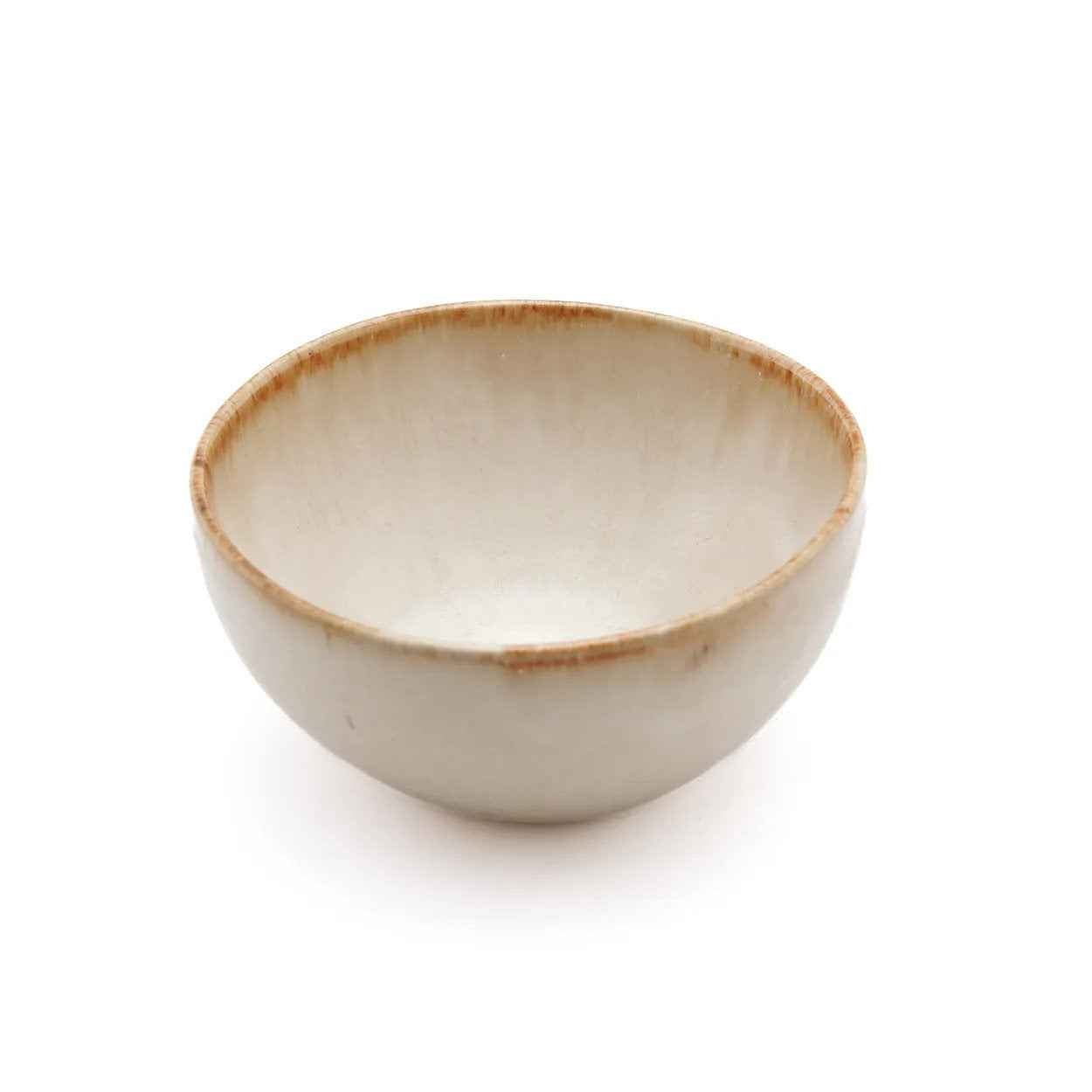 Bambua Cascais Bowl S ciotola ceramica bianca oro