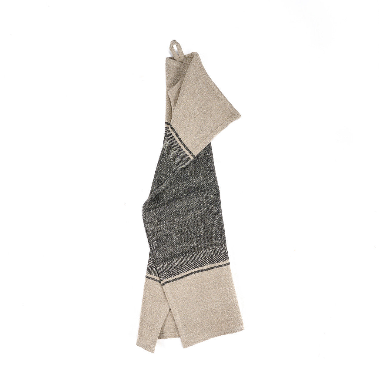 Bambua The Linen Moody strofinaccio lino nero 50x70