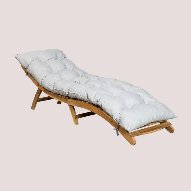 Sklum Mymma lettino pieghevole grigio chiaro in legno