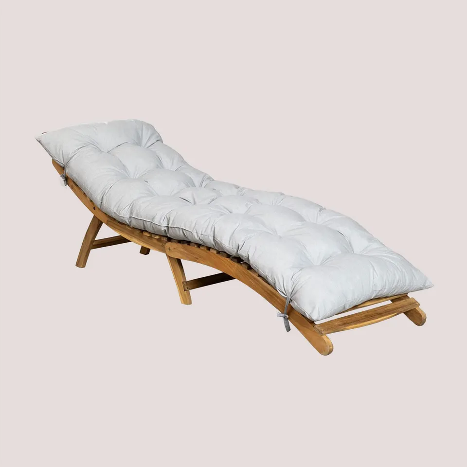 Sklum Mymma lettino pieghevole grigio chiaro in legno