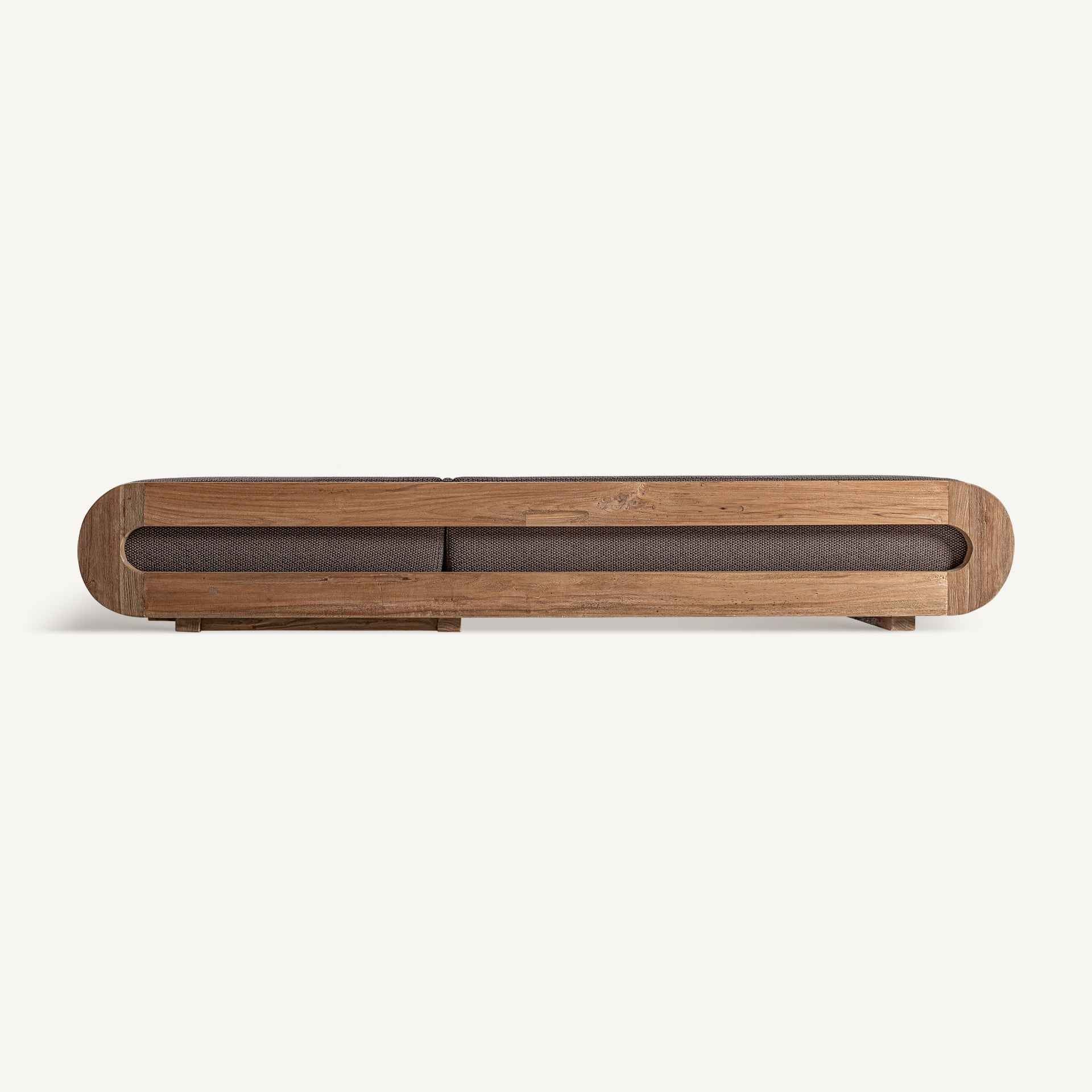 Bambua Corba lettino prendisole in teak tortora