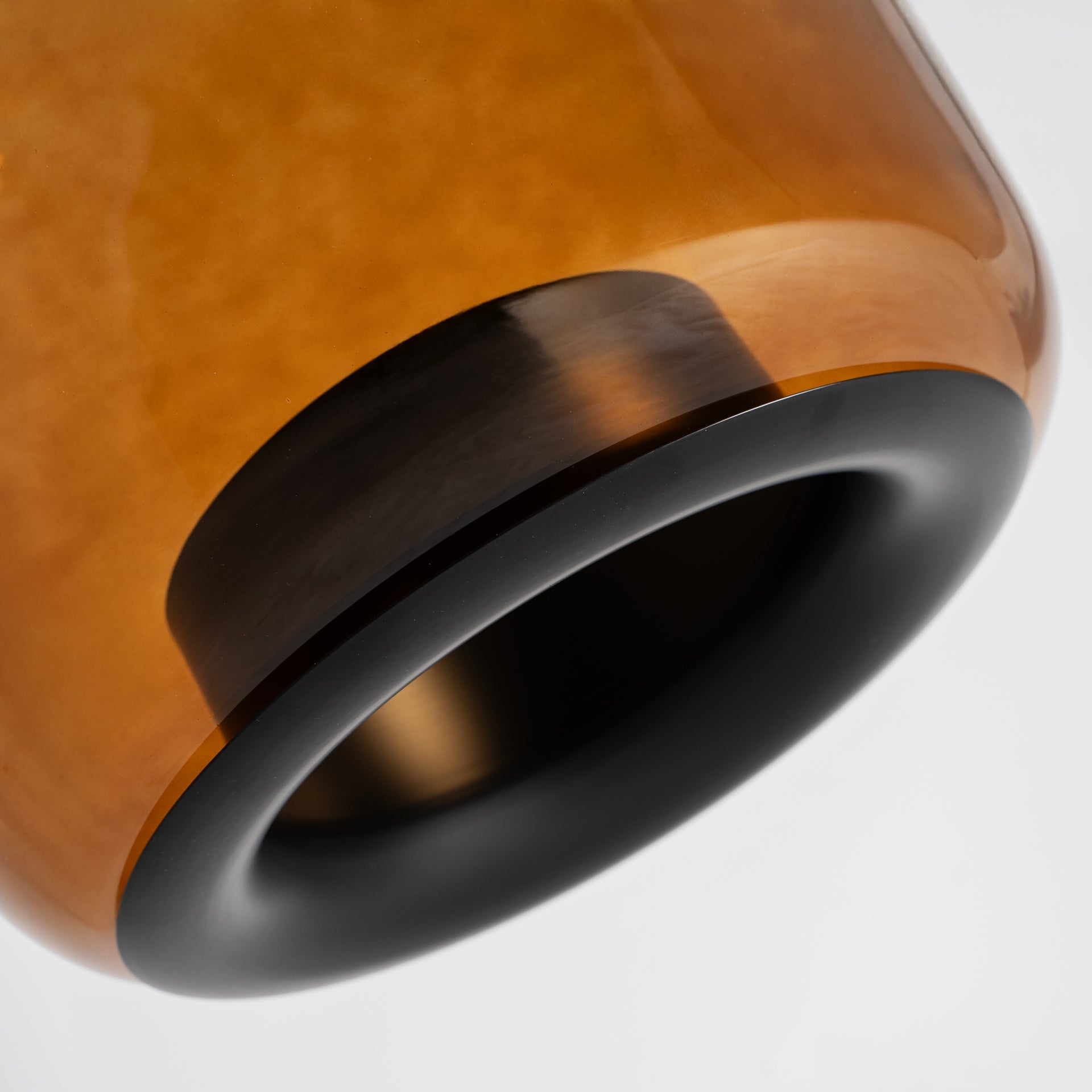 Bambua Cubik lampada soffitto vetro ambra