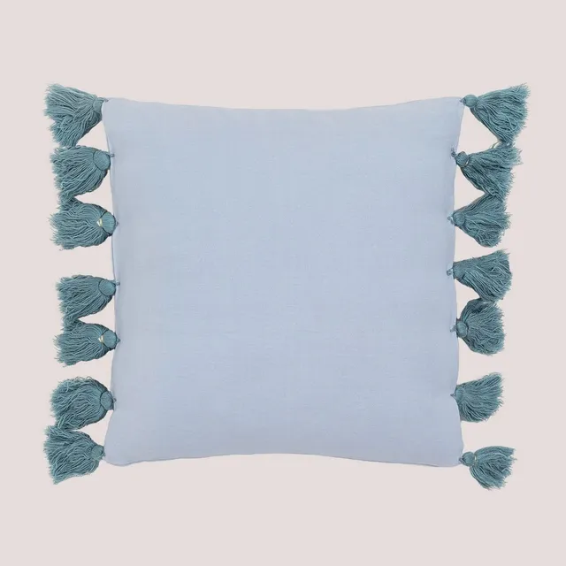 Sklum Tuis cuscino quadrato 40x40 blu cotone