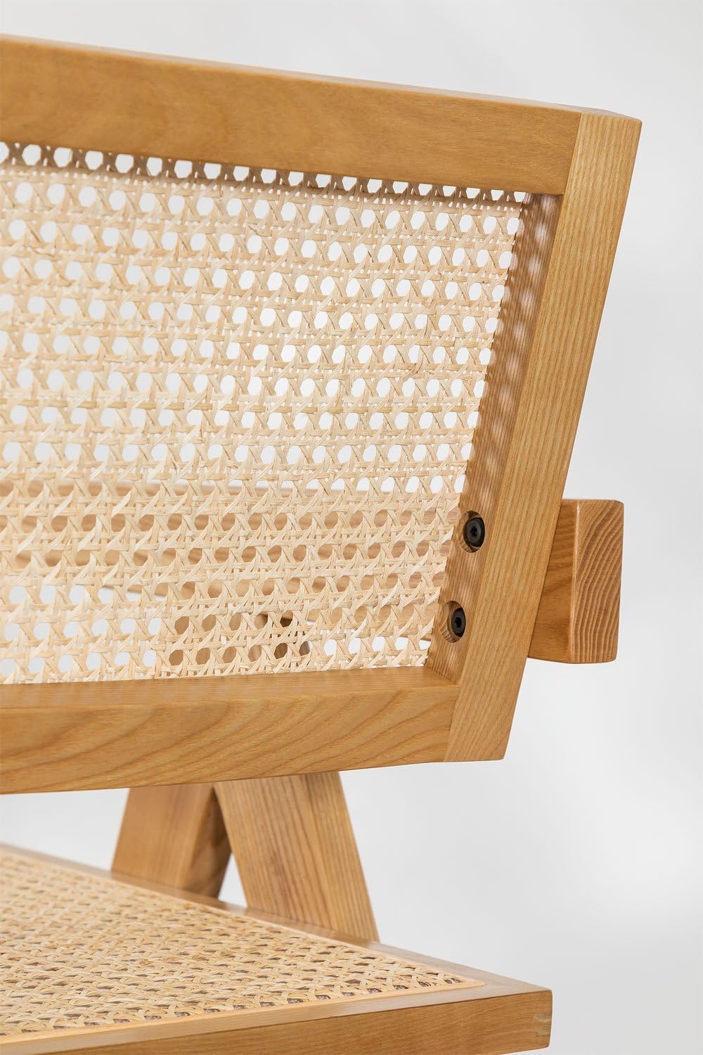 Sklum Lali sedia pranzo frassino rattan con braccioli