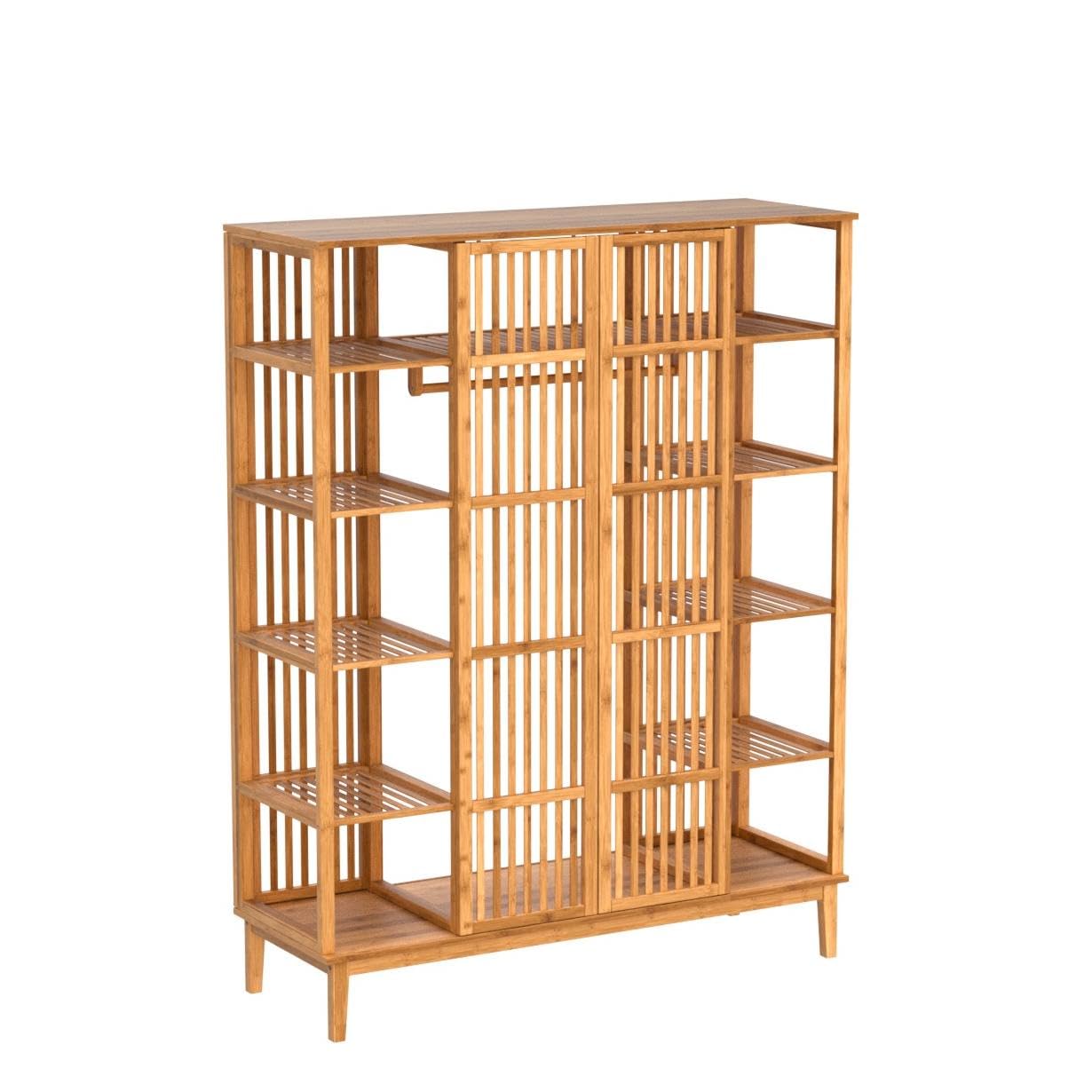 Sklum Albin armadio aperto bambù 140 cm naturale