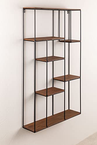 Sklum Anslo scaffale da parete legno acciaio 119 cm