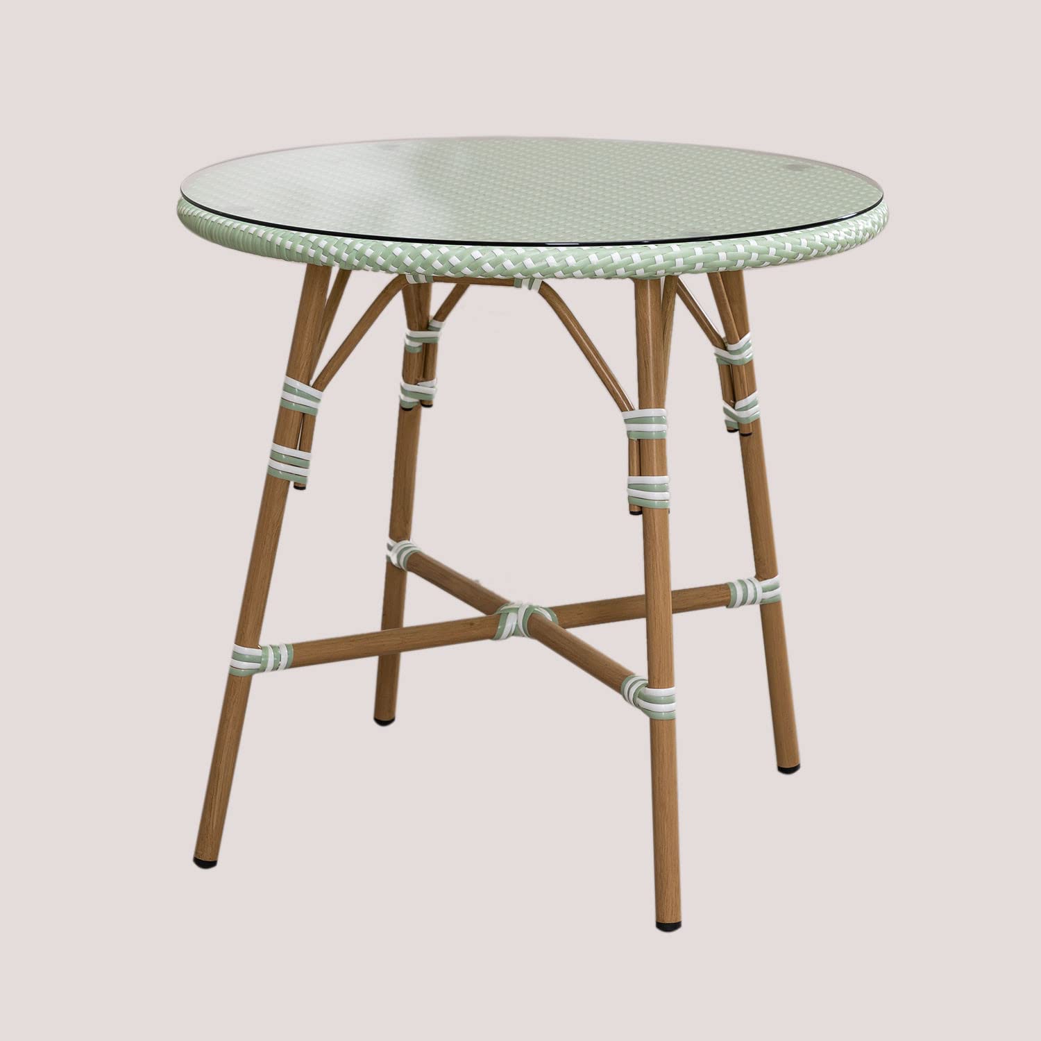 Sklum Alisa Bistro Tavolo Giardino Rotondo 80 cm Rattan