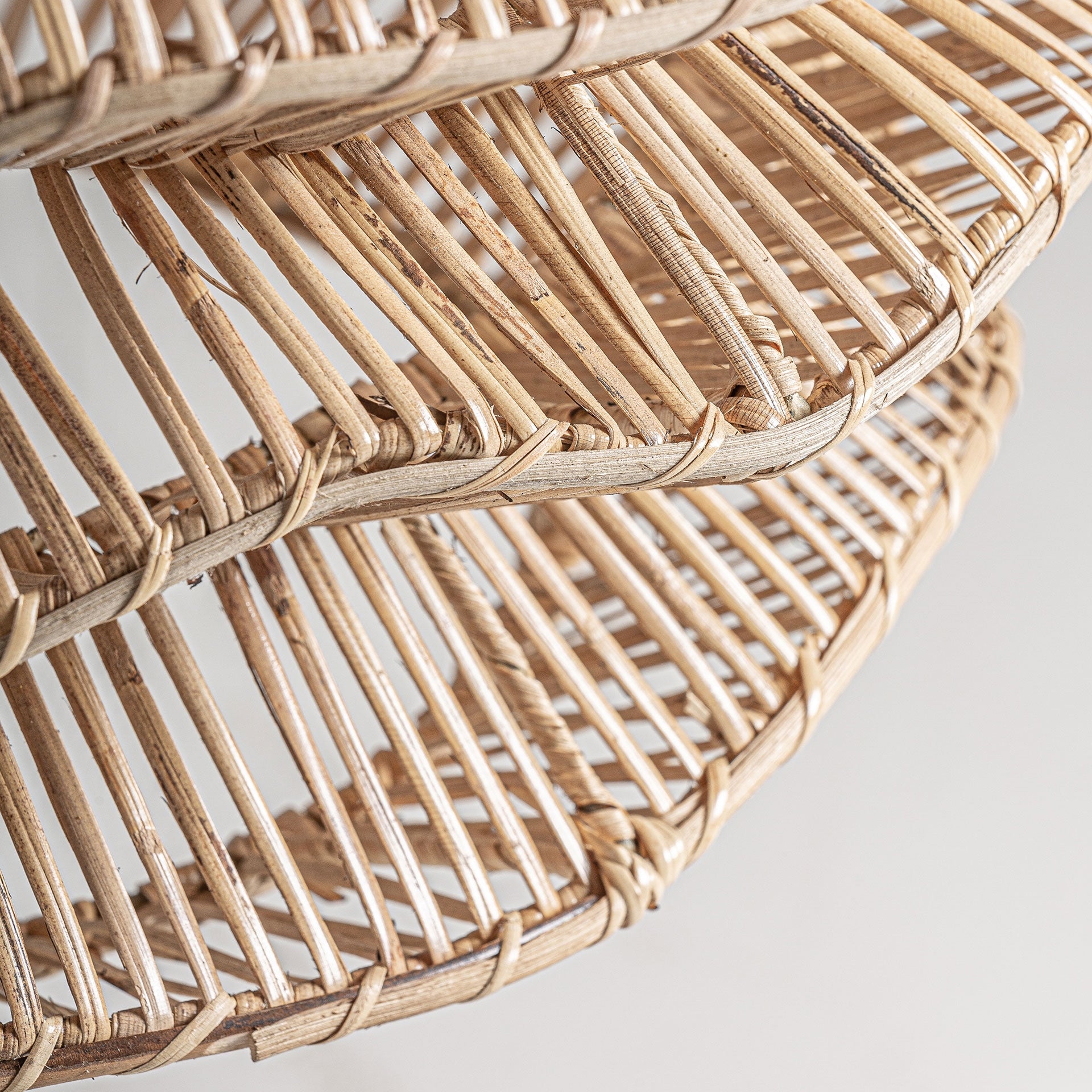 Bambua lampadario rattan intrecciato grande naturale