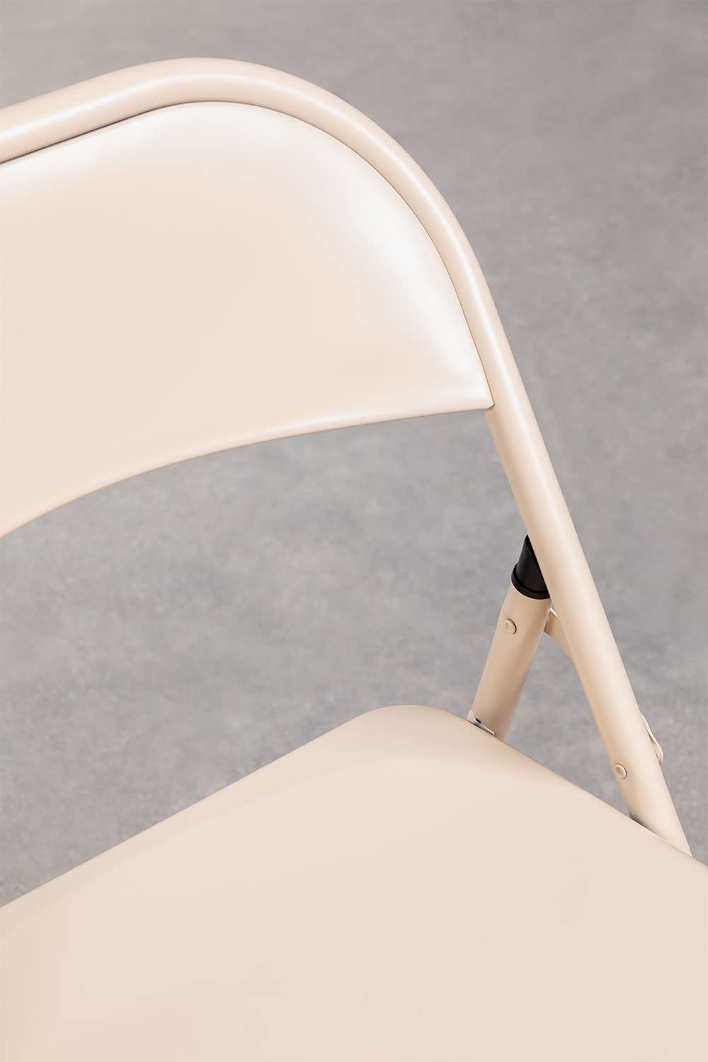 Sklum Ukla set 2 sedie pieghevoli beige lino acciaio
