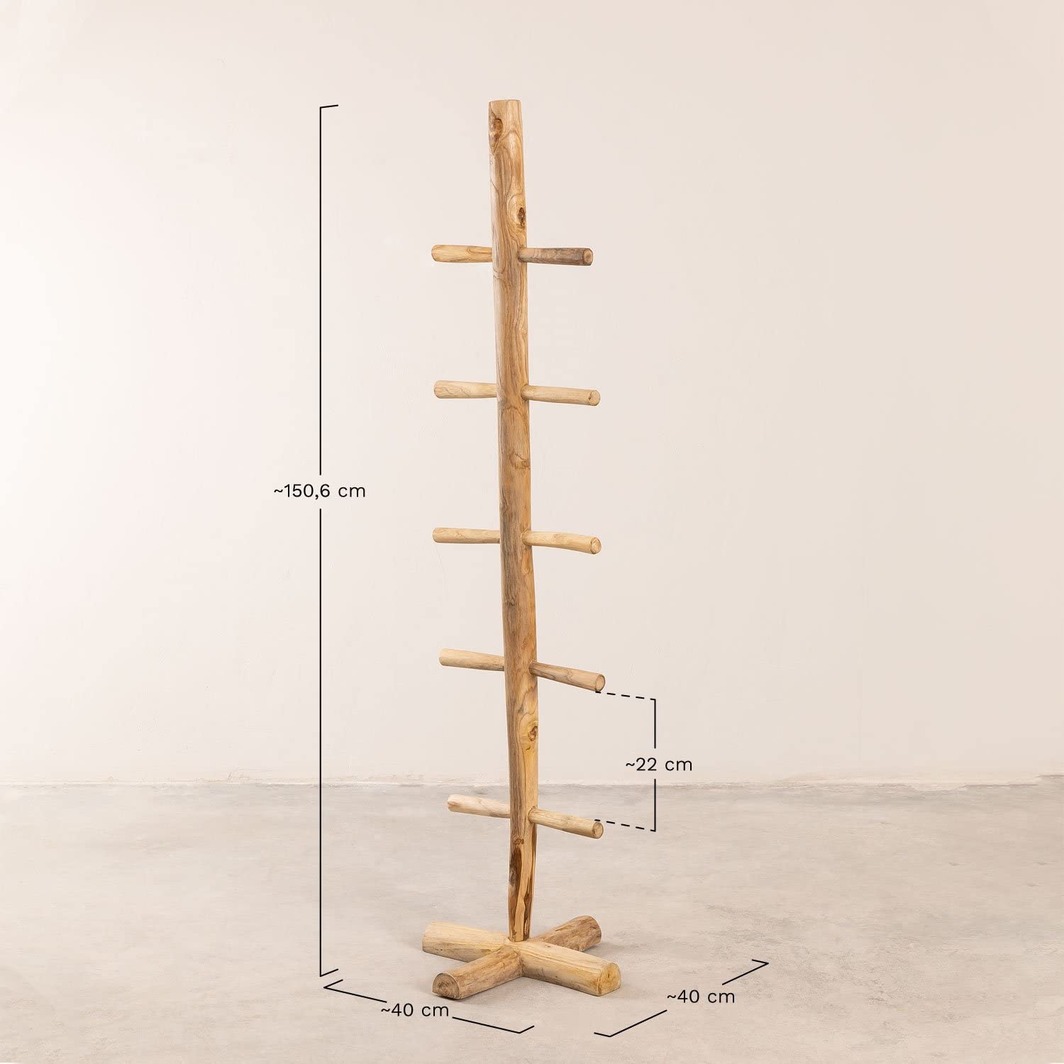 Sklum Narel appendiabiti da terra legno teak marrone
